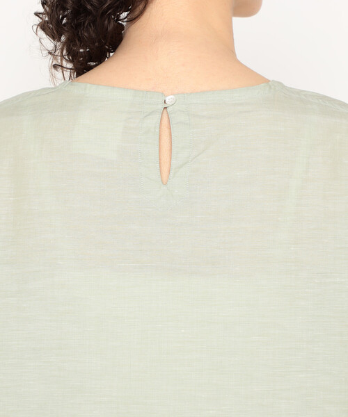 DANTON(ダントン)の「Women's Cotton Linen Slub Pullover Blouse(シャツ/ブラウス・レディース・サックスブルー/オレンジ/ブラック/ホワイト/ライトグリーン/グレイッシュベージュ・38/36)」の13枚目の写真