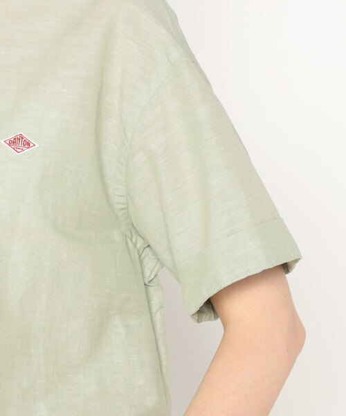 DANTON(ダントン)の「Women's Cotton Linen Slub Pullover Blouse(シャツ/ブラウス・レディース・サックスブルー/オレンジ/ブラック/ホワイト/ライトグリーン/グレイッシュベージュ・38/36)」の14枚目の写真