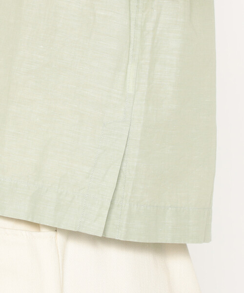 DANTON(ダントン)の「Women's Cotton Linen Slub Pullover Blouse(シャツ/ブラウス・レディース・サックスブルー/オレンジ/ブラック/ホワイト/ライトグリーン/グレイッシュベージュ・38/36)」の15枚目の写真
