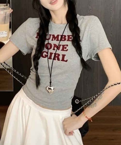 Vipoa(ヴィポア)の「メッセージプリントカットソー(Tシャツ/カットソー・レディース・グレー/レッド/ホワイト・FREE)」の16枚目の写真