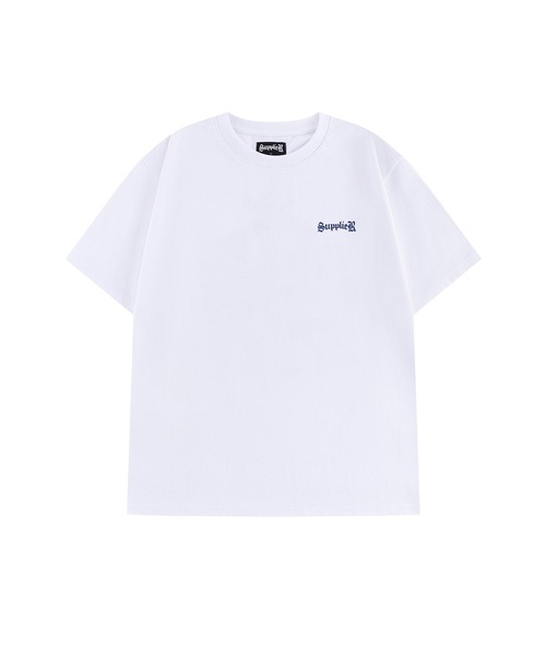 SUPPLIER(サプライヤー)の「Tシャツ|Cross Tee White & Blue (Slim Silhouette)|SUPPLIER(Tシャツ/カットソー・メンズ・ホワイト・SMALL/MEDIUM/LARGE/X-LARGE/XX-LARGE)」の2枚目の写真
