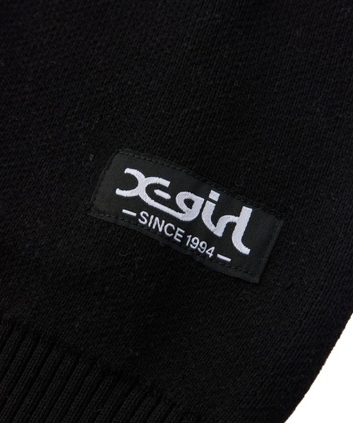 X-girl(エックスガール)の「FACE BACK JACQUARD KNIT CARDIGAN(カーディガン/ボレロ・レディース・ネイビー/ブラック/オリーブ・ONE SIZE)」の11枚目の写真