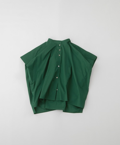 nop de nod(ノップドゥノッド)の「Cielタックショルダースタンドカラーシャツ(シャツ/ブラウス・レディース・ダークグリーン/オフホワイト/ダークブラウン/ネイビー/スモークピンク・3)」の19枚目の写真