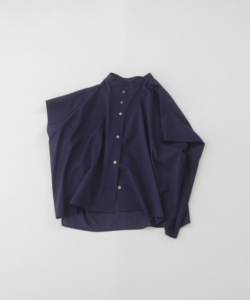 nop de nod(ノップドゥノッド)の「Cielタックショルダースタンドカラーシャツ(シャツ/ブラウス・レディース・ダークグリーン/オフホワイト/ダークブラウン/ネイビー/スモークピンク・3)」の21枚目の写真