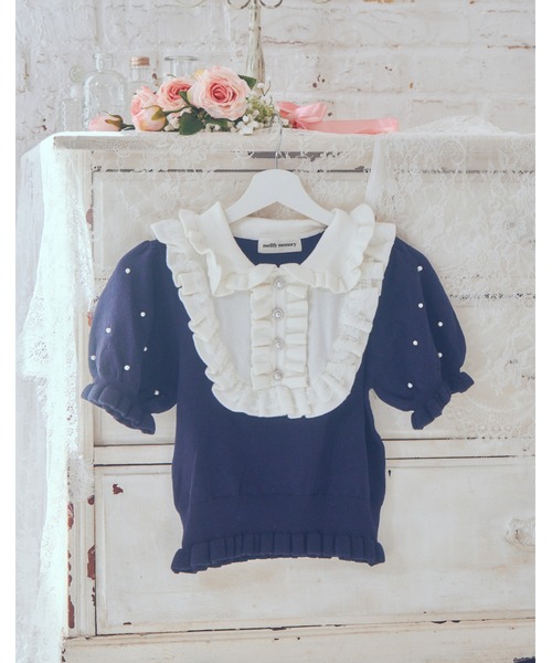 メルフィーメモリー dolly frill knit tops Dolly frill knit tops（ニット/セーター）｜mellfy memory