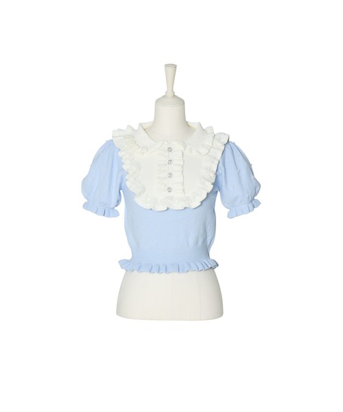 Dolly frill knit tops（ニット/セーター）｜mellfy memory