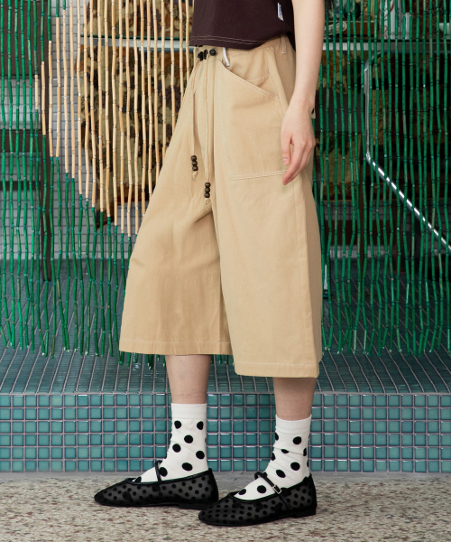 RuNaKi'Hu'(ルナキフ)の「WXP027 ルナキフ刺繍コットンバミューダパンツ(BEIGE)(その他パンツ・レディース・その他・1/3)」の1枚目の写真