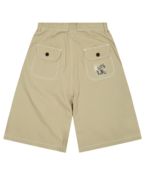 RuNaKi'Hu'(ルナキフ)の「WXP027 ルナキフ刺繍コットンバミューダパンツ(BEIGE)(その他パンツ・レディース・その他・1/3)」の5枚目の写真