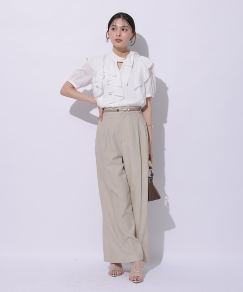 Apuweiser-riche - 新品タグ付 Apuweiser-riche バックリボンラッフル袖ブラウス サイドラッフルリボンブラウス（シャツ/ブラウス）｜Apuweiser-riche