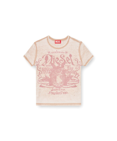 DIESEL(ディーゼル)の「ウィメンズ Tシャツ T-UNCUTIES-LONG-AA3(Tシャツ/カットソー・レディース・グレー/ピンク系その他/ベージュ系その他・LARGE/MEDIUM/SMALL/X-LARGE/X-SMALL)」の14枚目の写真
