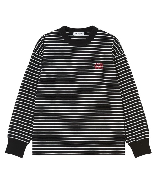 MILKFED.（ミルクフェド）の「STRIPED L/S TOP（Tシャツ/カットソー・レディース・ブラック/ピンク/ライトパープル・ONE SIZE）」の19枚目の写真