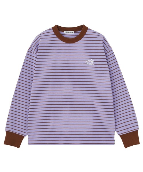 MILKFED.（ミルクフェド）の「STRIPED L/S TOP（Tシャツ/カットソー・レディース・ブラック/ピンク/ライトパープル・ONE SIZE）」の21枚目の写真