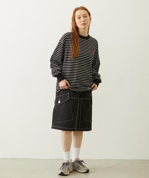 MILKFED.（ミルクフェド）の「STRIPED L/S TOP（Tシャツ/カットソー・レディース・ブラック/ピンク/ライトパープル・ONE SIZE）」の5枚目の写真