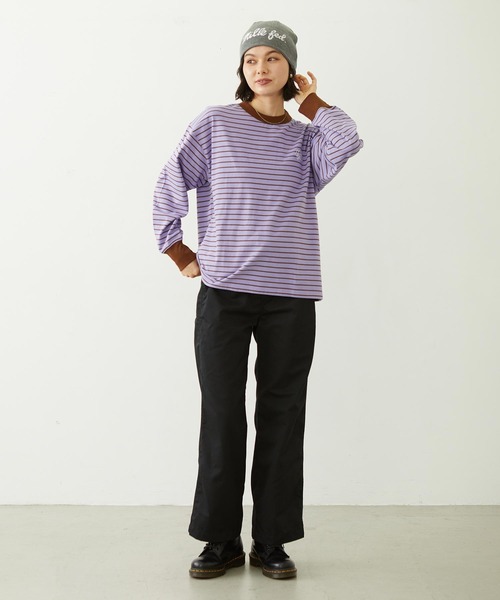 MILKFED.（ミルクフェド）の「STRIPED L/S TOP（Tシャツ/カットソー・レディース・ブラック/ピンク/ライトパープル・ONE SIZE）」の11枚目の写真