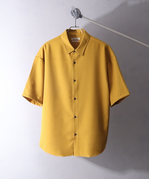 Art re A select（アトリエセレクト）の「【MADE IN JAPAN】-Reflax-ファブリック ハーフスリーブ レギュラーシャツ/接触冷感 UVカット 吸汗 抗ピリング（シャツ/ブラウス・メンズ・バーガンディー/マスタード/ブラック/ブルー/ホワイト/サックスブルー/ライトピンク/ネイビー・M/S/L）」の6枚目の写真