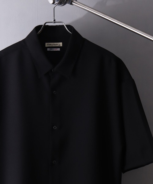 Art re A select（アトリエセレクト）の「【MADE IN JAPAN】-Reflax-ファブリック ハーフスリーブ レギュラーシャツ/接触冷感 UVカット 吸汗 抗ピリング（シャツ/ブラウス・メンズ・バーガンディー/マスタード/ブラック/ブルー/ホワイト/サックスブルー/ライトピンク/ネイビー・M/S/L）」の10枚目の写真