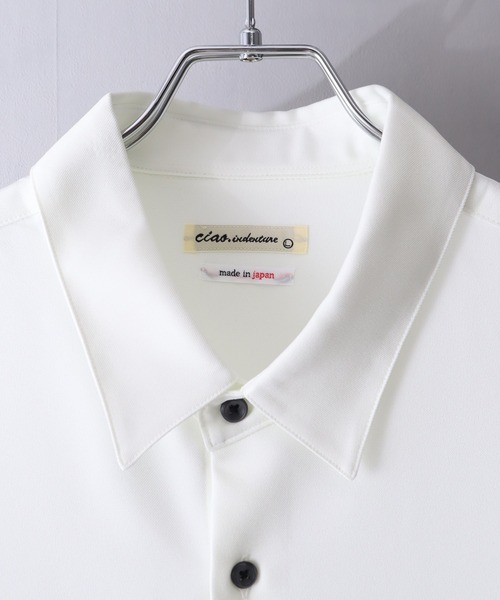Art re A select（アトリエセレクト）の「【MADE IN JAPAN】-Reflax-ファブリック ハーフスリーブ レギュラーシャツ/接触冷感 UVカット 吸汗 抗ピリング（シャツ/ブラウス・メンズ・バーガンディー/マスタード/ブラック/ブルー/ホワイト/サックスブルー/ライトピンク/ネイビー・M/S/L）」の18枚目の写真