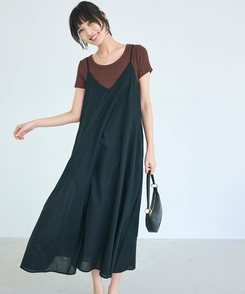 coca(coca)(コカ)の「とろみUネックリブTシャツ(Tシャツ/カットソー・レディース・ブラウン/グレー/ブラック/チャコール・L/M/S)」の21枚目の写真