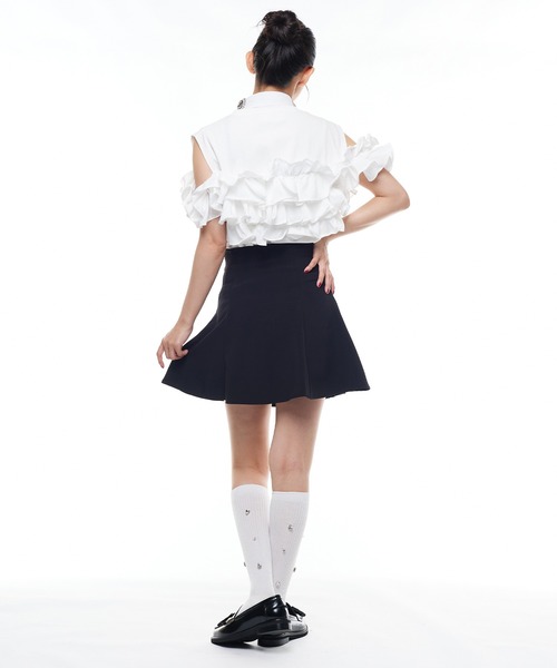 Narcissus(ナルシス)の「【Narcissus】フレアミニスカート インナーパンツ付き Aライン(スカート・レディース・ブラック/ホワイト・FREE)」の22枚目の写真