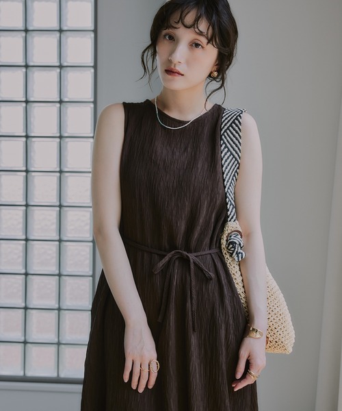 210nouve(トゥージュヌーブ)の「バックデザイン ジャガード ヨウリュウ ワンピース(ワンピース・レディース・アイボリー/ブラック/ブラウン・FREE)」の18枚目の写真
