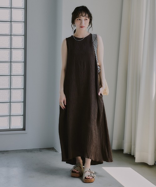 210nouve(トゥージュヌーブ)の「バックデザイン ジャガード ヨウリュウ ワンピース(ワンピース・レディース・アイボリー/ブラック/ブラウン・FREE)」の14枚目の写真