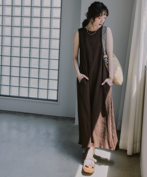 210nouve(トゥージュヌーブ)の「バックデザイン ジャガード ヨウリュウ ワンピース(ワンピース・レディース・アイボリー/ブラック/ブラウン・FREE)」の16枚目の写真