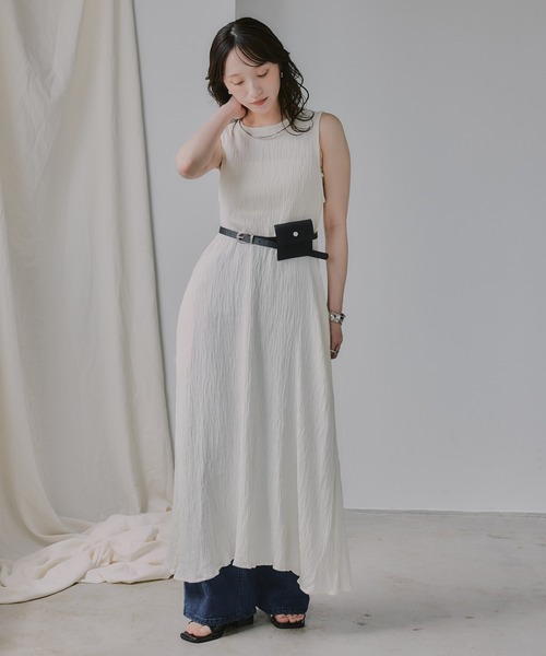210nouve(トゥージュヌーブ)の「バックデザイン ジャガード ヨウリュウ ワンピース(ワンピース・レディース・アイボリー/ブラック/ブラウン・FREE)」の20枚目の写真