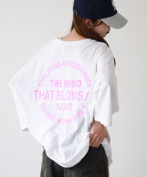 ロゴ刺繍バックロゴプリントオーバーサイズTシャツ 半袖