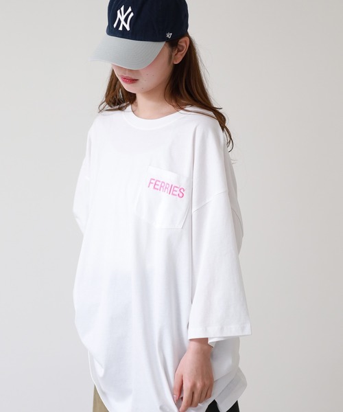 atONE(アットワン)の「ロゴ刺繍バックロゴプリントオーバーサイズTシャツ 半袖(Tシャツ/カットソー・レディース・ブラック/オフホワイト・M)」の22枚目の写真