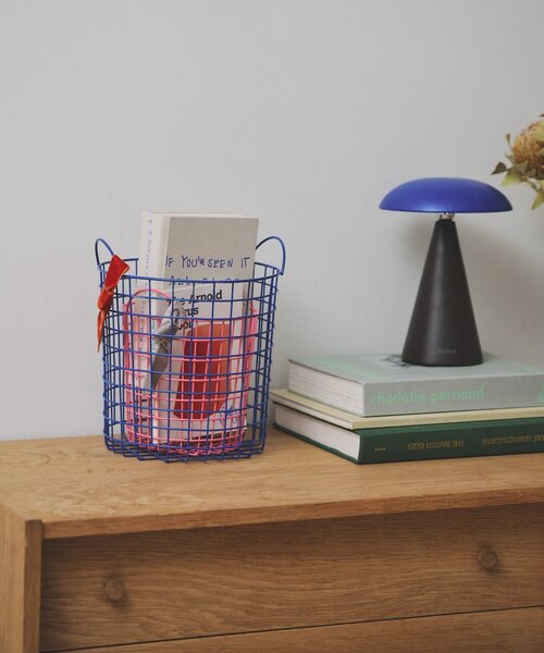 SAHIR（サヒール）の「【SAHIR サヒール】Wire basket ワイヤーバスケット  L（インテリア雑貨・レディース・ホワイト/ブルー・0）」の14枚目の写真