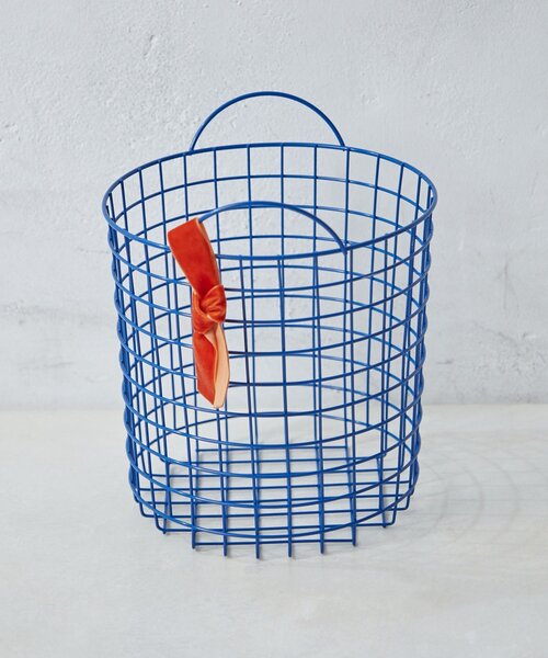 SAHIR（サヒール）の「【SAHIR サヒール】Wire basket ワイヤーバスケット  L（インテリア雑貨・レディース・ホワイト/ブルー・0）」の19枚目の写真