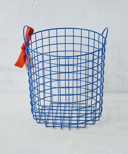 SAHIR（サヒール）の「【SAHIR サヒール】Wire basket ワイヤーバスケット  L（インテリア雑貨・レディース・ホワイト/ブルー・0）」の20枚目の写真
