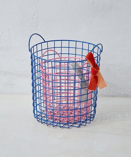 SAHIR(サヒール)の「【SAHIR サヒール】Wire basket ワイヤーバスケット L(インテリア雑貨・レディース・ホワイト/ブルー・0)」の22枚目の写真