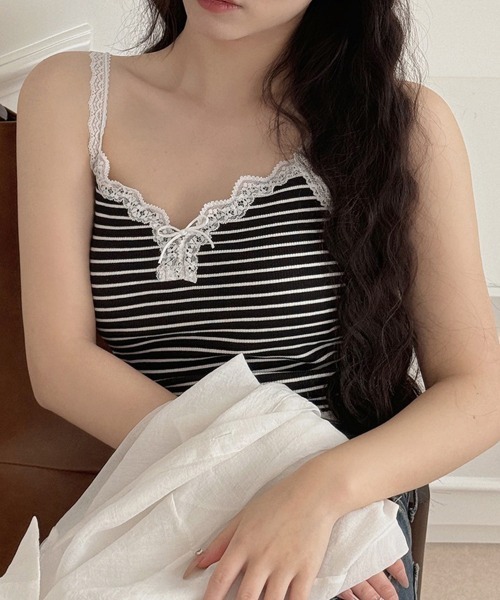 Miniministore(ミニミニストア)の「カップ付きキャミソール レースインナー夏(キャミソール・レディース・ホワイト/ホワイト系/レッド系/アイボリー/ブラウン系/ブラック/グレー/ブラック系・FREE)」の20枚目の写真