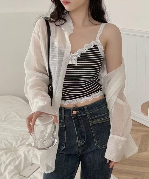 Miniministore(ミニミニストア)の「カップ付きキャミソール レースインナー夏(キャミソール・レディース・ホワイト/ホワイト系/レッド系/アイボリー/ブラウン系/ブラック/グレー/ブラック系・FREE)」の21枚目の写真
