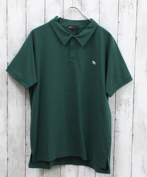 POLOCHAMPS(ポロチャンプス)の「【POLOCHAMPS/ポロチャンプス】 ワンポイント刺繍ポロシャツ(ポロシャツ・メンズ・チャコール/ダークグリーン系/ブラック/杢グレー/オフホワイト/ネイビー・XL/L/M)」の19枚目の写真