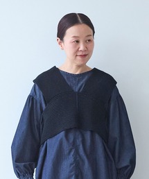 yuni（ユニ　）の「Cotton back cross Knit-Vest（ベスト・レディース）」