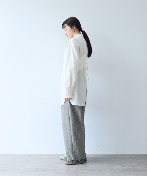 yuni(ユニ )の「Cotton back cross Knit-Vest(ベスト・レディース・ホワイト/ブラック・FREE)」の17枚目の写真