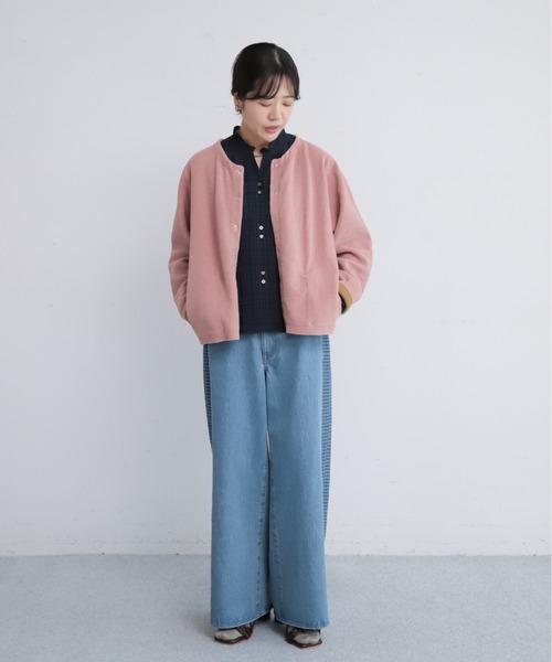 NOMBRE IMPAIR(ノンブルアンペール)の「【予約】モールダブルニット ショートカーディガン(カーディガン/ボレロ・レディース・ピンク/グレー/ブラウン/サックスブルー・FREE)」の17枚目の写真