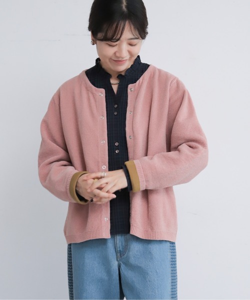 NOMBRE IMPAIR(ノンブルアンペール)の「【予約】モールダブルニット ショートカーディガン(カーディガン/ボレロ・レディース・ピンク/グレー/ブラウン/サックスブルー・FREE)」の18枚目の写真