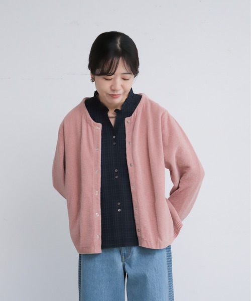 NOMBRE IMPAIR(ノンブルアンペール)の「【予約】モールダブルニット ショートカーディガン(カーディガン/ボレロ・レディース・ピンク/グレー/ブラウン/サックスブルー・FREE)」の20枚目の写真