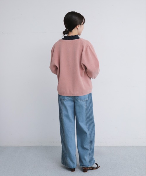 NOMBRE IMPAIR(ノンブルアンペール)の「【予約】モールダブルニット ショートカーディガン(カーディガン/ボレロ・レディース・ピンク/グレー/ブラウン/サックスブルー・FREE)」の16枚目の写真