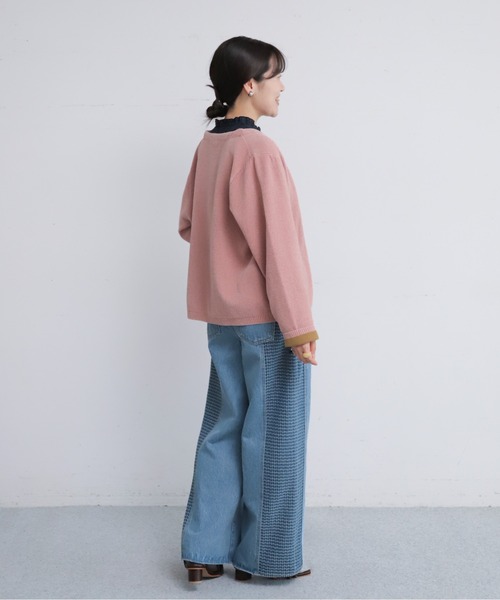 NOMBRE IMPAIR(ノンブルアンペール)の「【予約】モールダブルニット ショートカーディガン(カーディガン/ボレロ・レディース・ピンク/グレー/ブラウン/サックスブルー・FREE)」の15枚目の写真