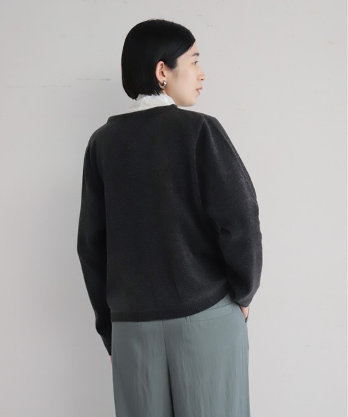 NOMBRE IMPAIR(ノンブルアンペール)の「【予約】モールダブルニット ショートカーディガン(カーディガン/ボレロ・レディース・ピンク/グレー/ブラウン/サックスブルー・FREE)」の13枚目の写真