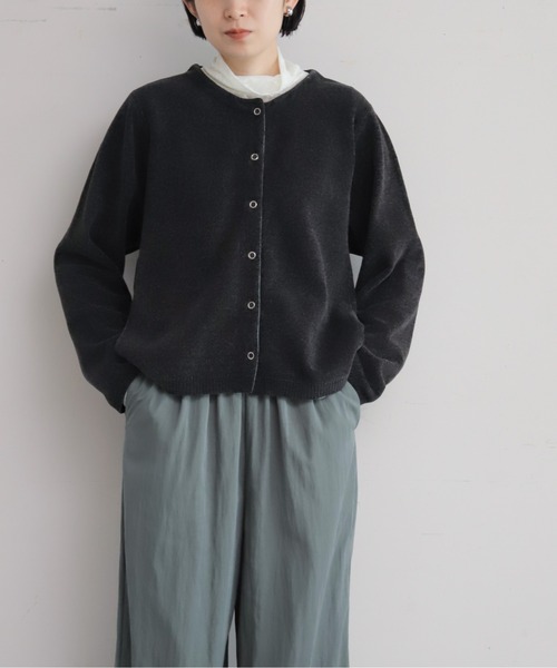 NOMBRE IMPAIR(ノンブルアンペール)の「【予約】モールダブルニット ショートカーディガン(カーディガン/ボレロ・レディース・ピンク/グレー/ブラウン/サックスブルー・FREE)」の10枚目の写真