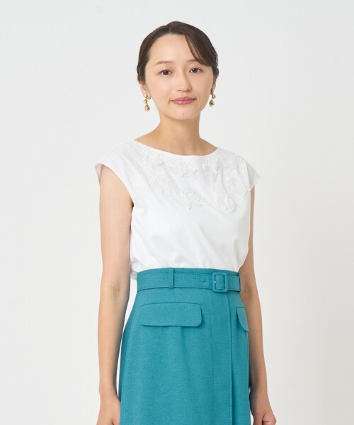 ANAYI(アナイ)の「ポンチ刺繍 プルオーバー(Tシャツ/カットソー・レディース・ブラック/ホワイト・38/36)」の6枚目の写真