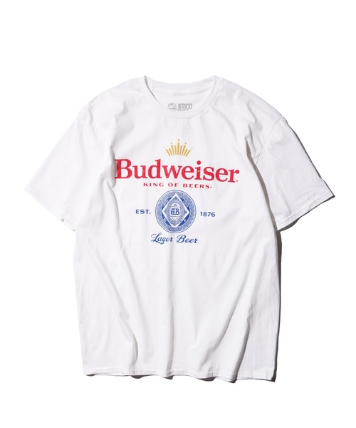 THRIFTY LOOK(スリフティールック)の「BUDWEISER バドワイザー / HERITAGE LOGO TEE(Tシャツ/カットソー・メンズ・ブラック/ホワイト・LARGE/X-LARGE)」の1枚目の写真