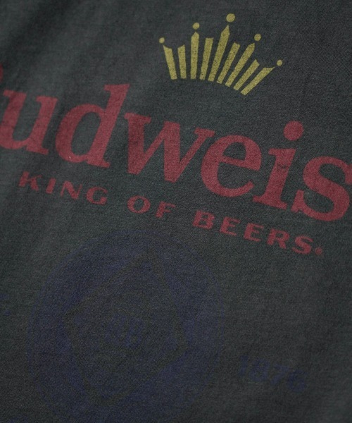 THRIFTY LOOK(スリフティールック)の「BUDWEISER バドワイザー / HERITAGE LOGO TEE(Tシャツ/カットソー・メンズ・ブラック/ホワイト・LARGE/X-LARGE)」の6枚目の写真