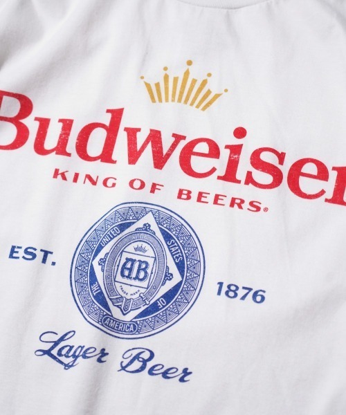 THRIFTY LOOK(スリフティールック)の「BUDWEISER バドワイザー / HERITAGE LOGO TEE(Tシャツ/カットソー・メンズ・ブラック/ホワイト・LARGE/X-LARGE)」の12枚目の写真