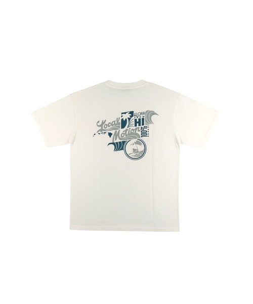 LOCALMOTION HAWAII(ローカルモーション ハワイ)の「サーフステッチ&ロゴプリントTシャツ(Tシャツ/カットソー・メンズ・ホワイト/チャコールグレー・LARGE/X-LARGE/MEDIUM/SMALL)」の2枚目の写真